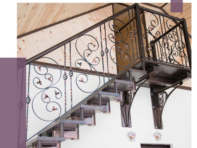 Кованые лестницы в Чусовой от 81494 руб. под ключ