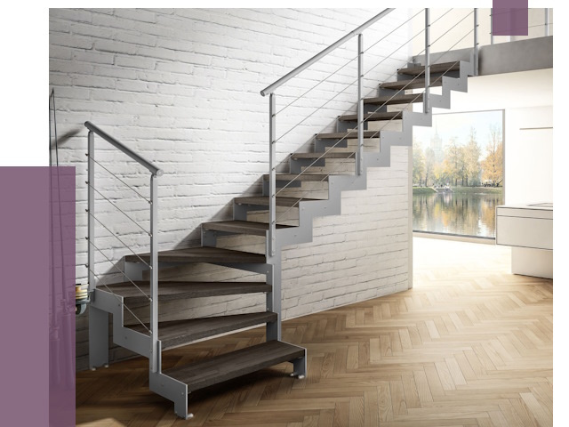 Г-образные лестницы под ключ в Чусовой от 37874 руб. | ПРОЛЁТ-Чсв