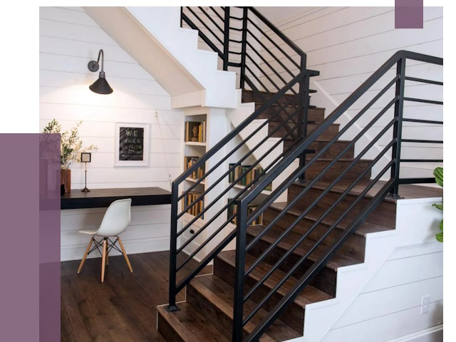 Перила для лестницы в доме в Чусовой от 7575 руб. — ПРОЛЁТ-Чсв