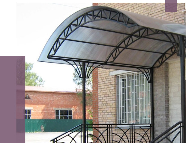 Металлические навесы и козырьки в Чусовой от 13060 руб.