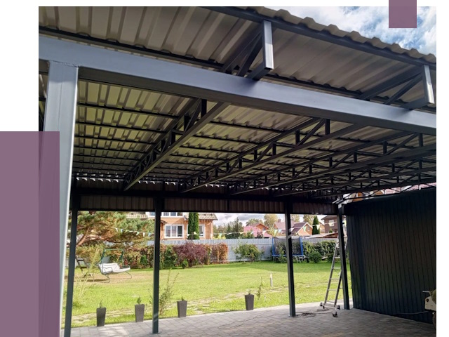 Монтаж навесов в Чусовой от 7523 руб. — установка навеса | ПРОЛЁТ-Чсв