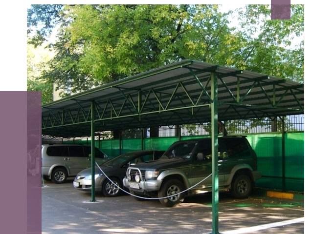 Навесы для парковки в Чусовой от 82017 руб. заказать | ПРОЛЁТ-Чсв