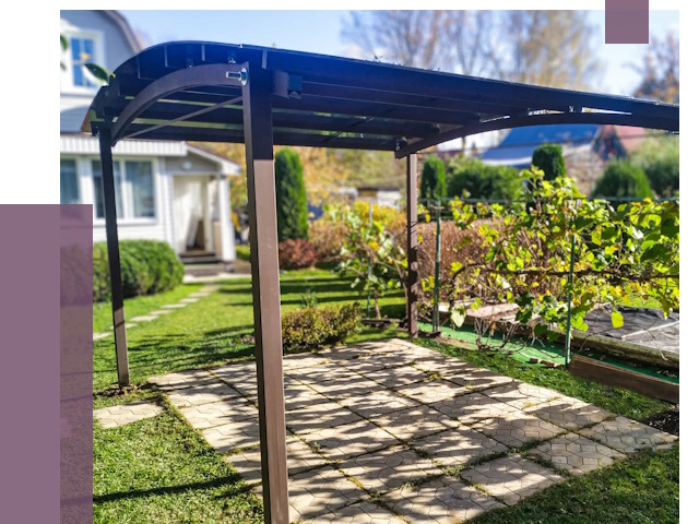 Навесы для дачи в Чусовой от 13008 руб. под ключ — ПРОЛЁТ-Чсв