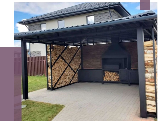 Навесы для барбекю в Чусовой от 13008 руб. под ключ | ПРОЛЁТ-Чсв