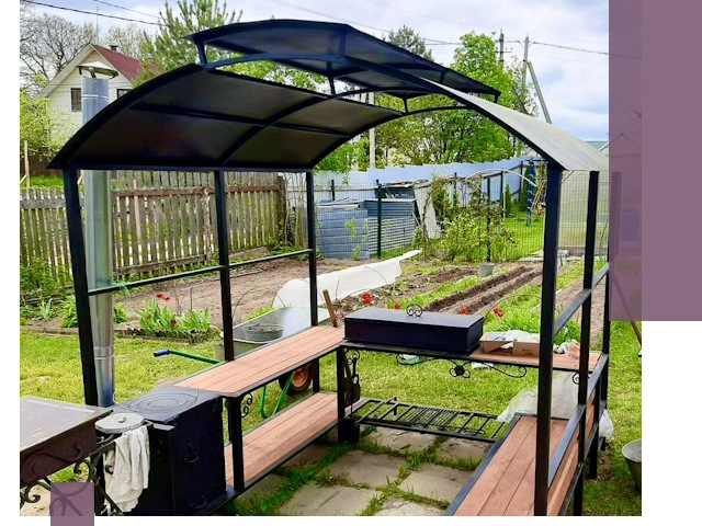 Навесы для барбекю в Чусовой: изготовление, монтаж и демонтаж