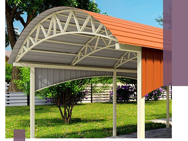 Навесы из профнастила под ключ в Чусовой — установка и монтаж