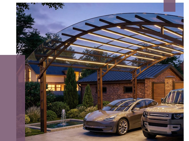 Металлические навесы в Чусовой от 12956 руб. под ключ — ПРОЛЁТ-Чсв