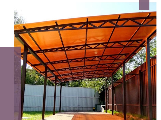 Односкатные навесы под ключ в Чусовой от 13426 руб. 