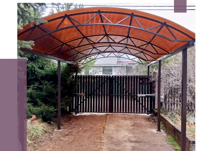 Арочные навесы в Чусовой от 13008 руб. — изготовление и монтаж | ПРОЛЁТ-Чсв