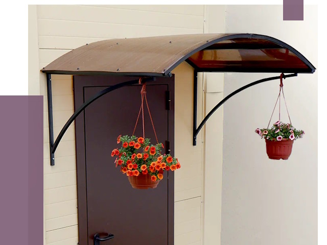 Козырьки над входом в Чусовой от 15150 руб.  | ПРОЛЁТ-Чсв