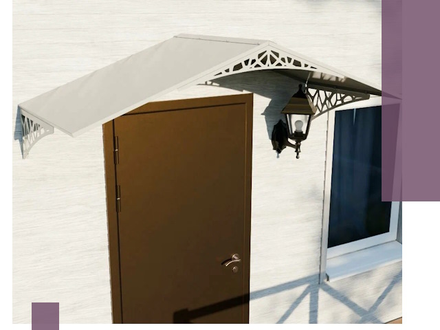 Металлические козырьки на входы и террасы в Чусовой