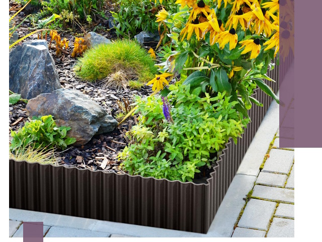 Металлические бордюры для клумб в Чусовой — производство и монтаж